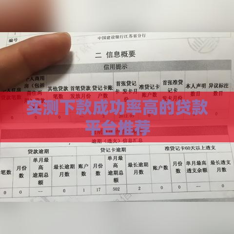 实测下款成功率高的贷款平台推荐 实测下款成功率高的贷款平台推荐