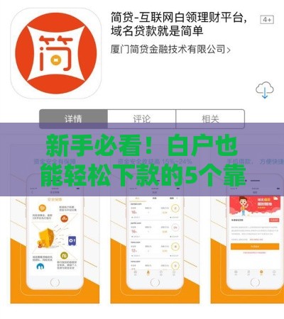 新手必看！白户也能轻松下款的5个靠谱平台推荐