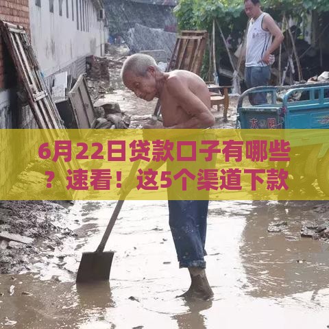 6月22日贷款口子有哪些？速看！这5个渠道下款快、利息低