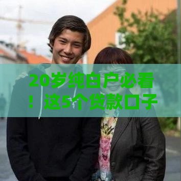 20岁纯白户必看！这5个贷款口子下款快、门槛低