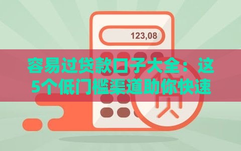 容易过贷款口子大全：这5个低门槛渠道助你快速下款