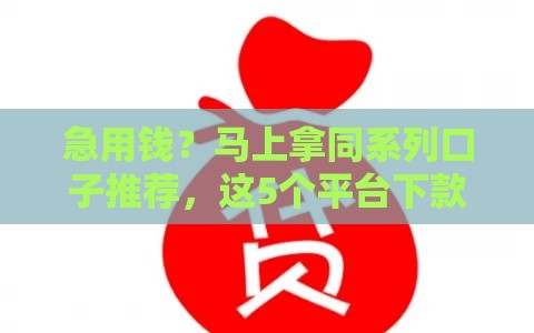 急用钱？马上拿同系列口子推荐，这5个平台下款快、靠谱！