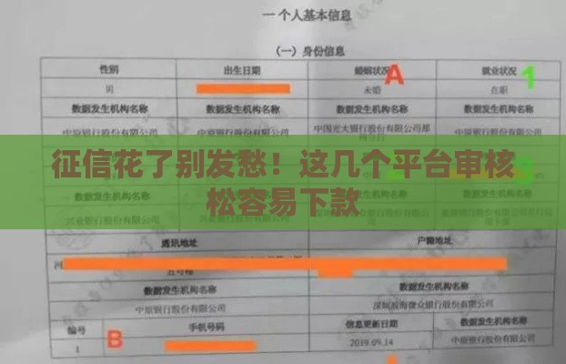 征信花了别发愁！这几个平台审核松容易下款
