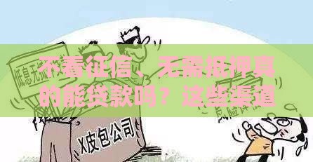 不看征信、无需抵押真的能贷款吗？这些渠道或许能解燃眉之急！