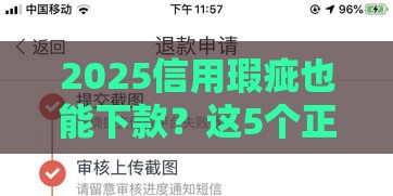 2025信用瑕疵也能下款？这5个正规渠道别错过！