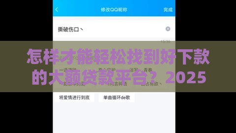 怎样才能轻松找到好下款的大额贷款平台？2025年超实用申请秘诀大公开！