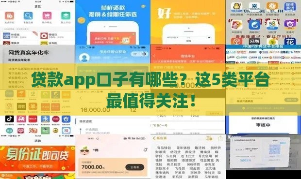 贷款app口子有哪些？这5类平台最值得关注！