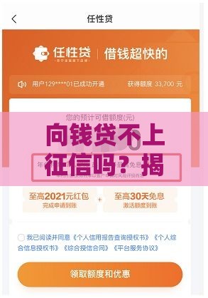 向钱贷不上征信吗？揭秘真实审核流程，这些细节要注意！