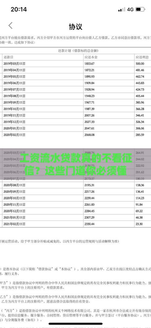 工资流水贷款真的不看征信？这些门道你必须懂