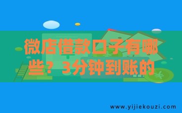 微店借款口子有哪些？3分钟到账的正规平台盘点，新手必看避坑指南！