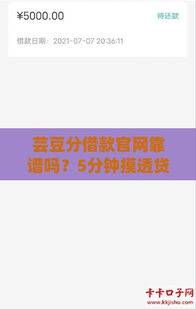 芸豆分借款官网靠谱吗？5分钟摸透贷款流程和避坑技巧！