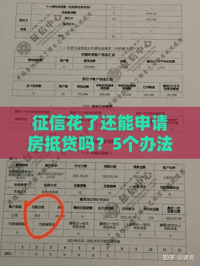 征信花了还能申请房抵贷吗？5个办法帮你过审！
