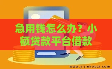 急用钱怎么办？小额贷款平台借款门槛低，这几招教你快速到账