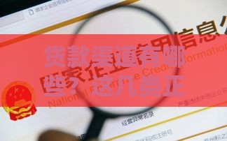 贷款渠道有哪些？这几类正规口子你得知道