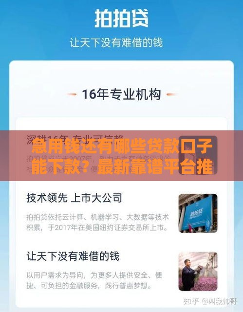 急用钱还有哪些贷款口子能下款？最新靠谱平台推荐+避坑指南