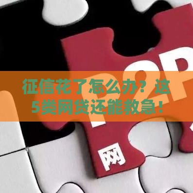 征信花了怎么办？这5类网贷还能救急！
