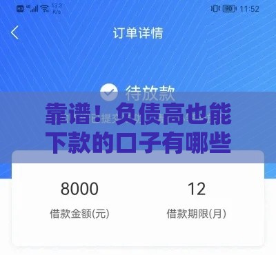 靠谱！负债高也能下款的口子有哪些？3大技巧教你轻松过审