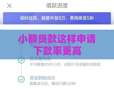 小额贷款这样申请下款率更高