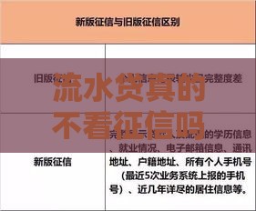 流水贷真的不看征信吗？申请必看攻略，这些条件你必须了解！