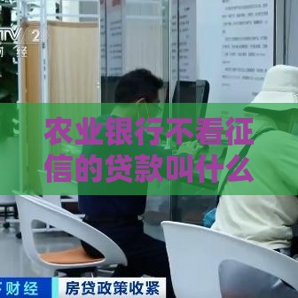 农业银行不看征信的贷款叫什么？这3种产品必须知道！