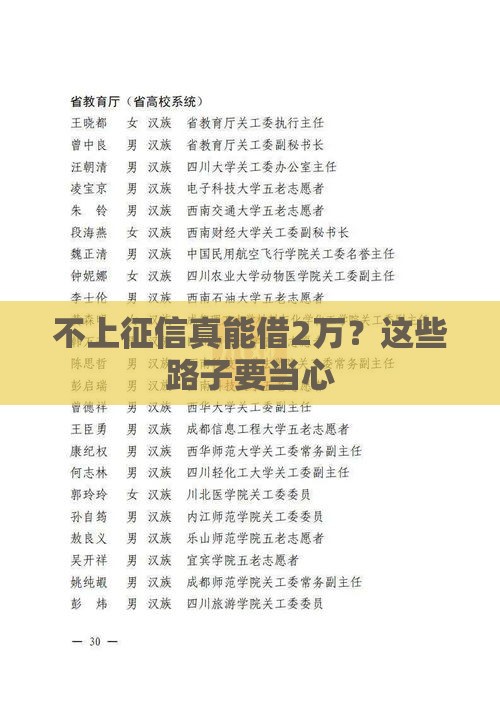 不上征信真能借2万？这些路子要当心