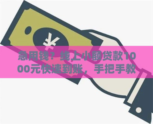 急用钱？线上小额贷款1000元快速到账，手把手教你搞定！