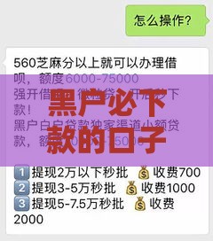 黑户必下款的口子有哪些？这几个渠道可尝试申请！