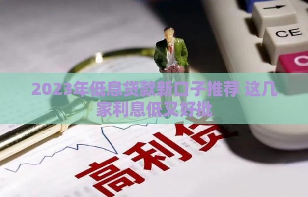 2023年低息贷款新口子推荐 这几家利息低又好批