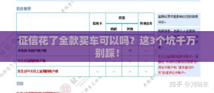 征信花了全款买车可以吗？这3个坑千万别踩！