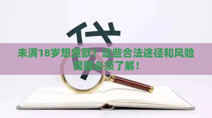 未满18岁想贷款？这些合法途径和风险提醒必须了解！