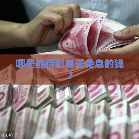 哪里能借到真正免息的钱？
