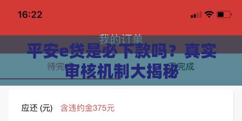 平安e贷是必下款吗？真实审核机制大揭秘