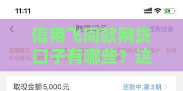 信用飞同款网贷口子有哪些？这5个低门槛、秒到账的平台别错过！