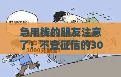 急用钱的朋友注意了！不查征信的3000小额贷款到底靠不靠谱？