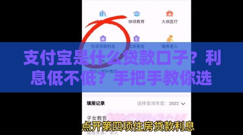 支付宝是什么贷款口子？利息低不低？手把手教你选！