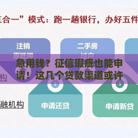 急用钱？征信瑕疵也能申请！这几个贷款渠道或许能帮到你