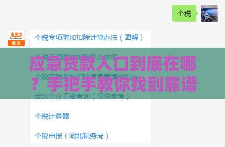 应急贷款入口到底在哪？手把手教你找到靠谱渠道！