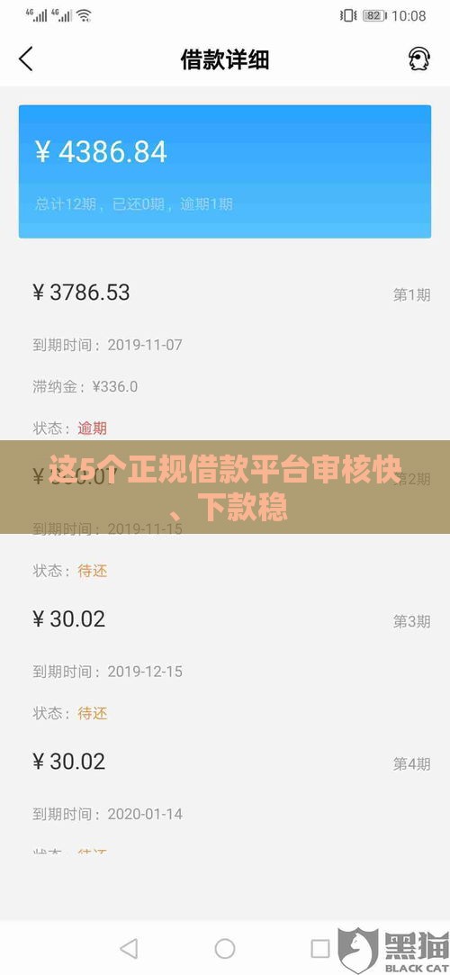 这5个正规借款平台审核快、下款稳