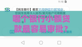 哪个银行小额贷款最容易审批？这5家通过率高到飞起！
