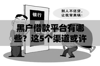 黑户借款平台有哪些？这5个渠道或许能解燃眉之急