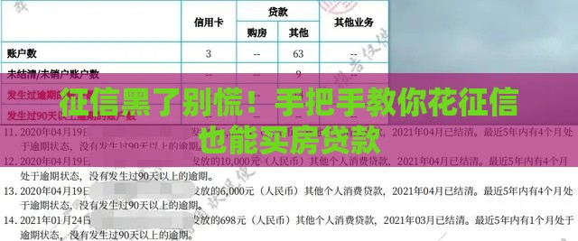 征信黑了别慌！手把手教你花征信也能买房贷款