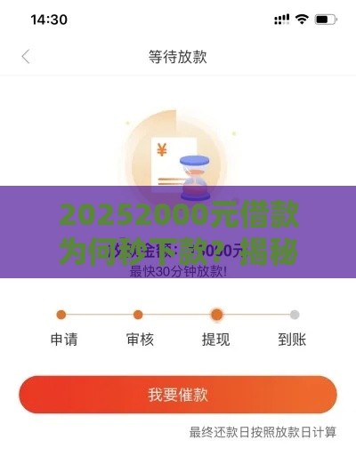 20252000元借款为何秒下款？揭秘这5个关键原因