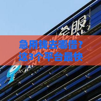 急用钱去哪借？这3个平台最快最好通过！有钱花还款超省心