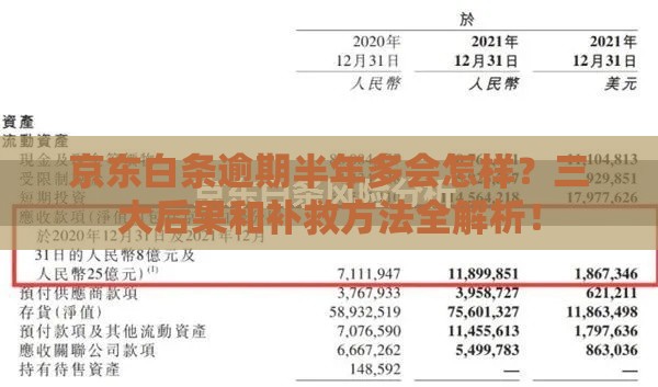 京东白条逾期半年多会怎样？三大后果和补救方法全解析！