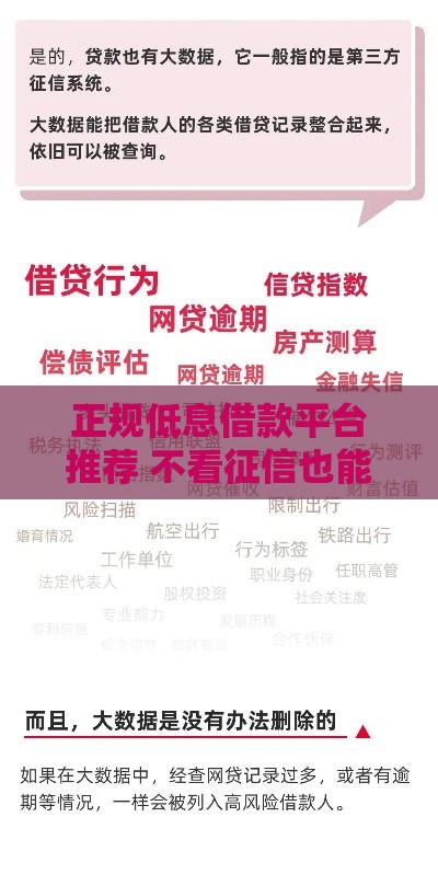 正规低息借款平台推荐 不看征信也能轻松过审