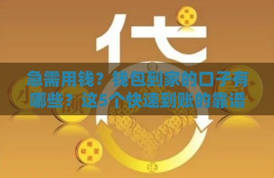 急需用钱？钱包到家的口子有哪些？这5个快速到账的靠谱渠道别错过！
