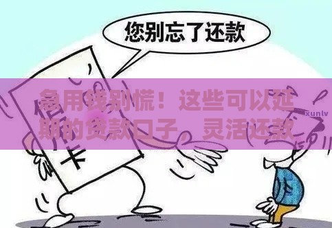 急用钱别慌！这些可以延期的贷款口子，灵活还款更安心