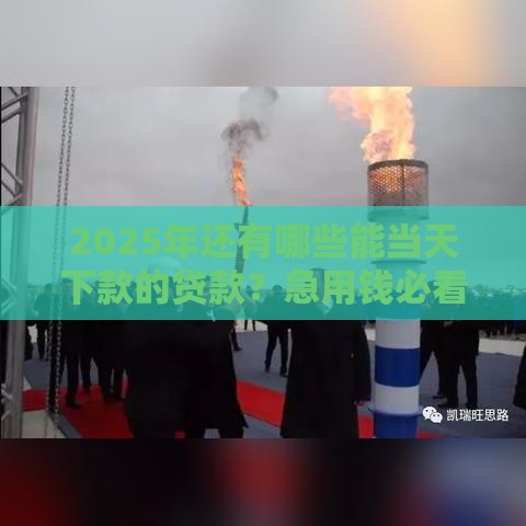 2025年还有哪些能当天下款的贷款？急用钱必看攻略！