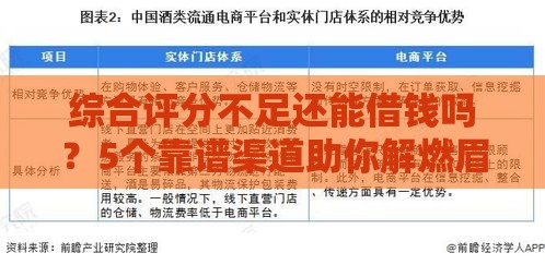 综合评分不足还能借钱吗？5个靠谱渠道助你解燃眉之急