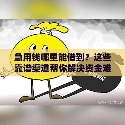 急用钱哪里能借到？这些靠谱渠道帮你解决资金难题！